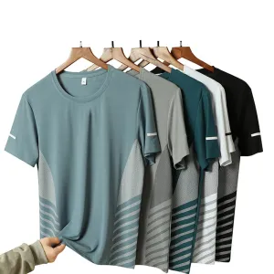 Obsidian Phoenix Ice Silk Reflective Sports T-Shirt – Lightweight, Breathable Short Sleeve Top