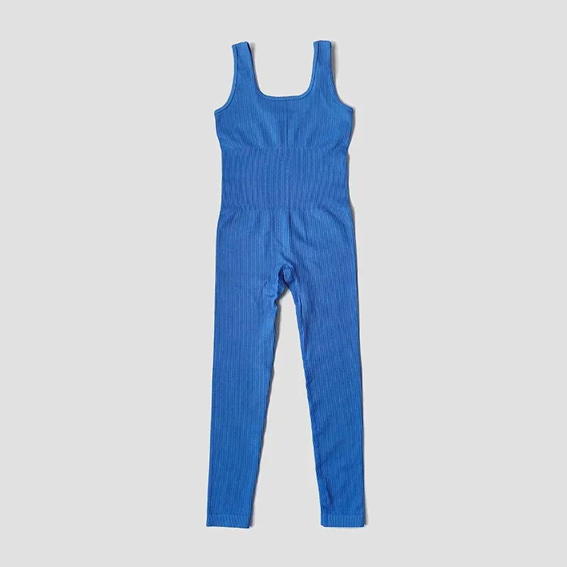 Obsidian Phoenix Seamless Ribbed Fitness Jumpsuit