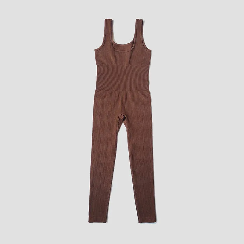 Obsidian Phoenix Seamless Ribbed Fitness Jumpsuit