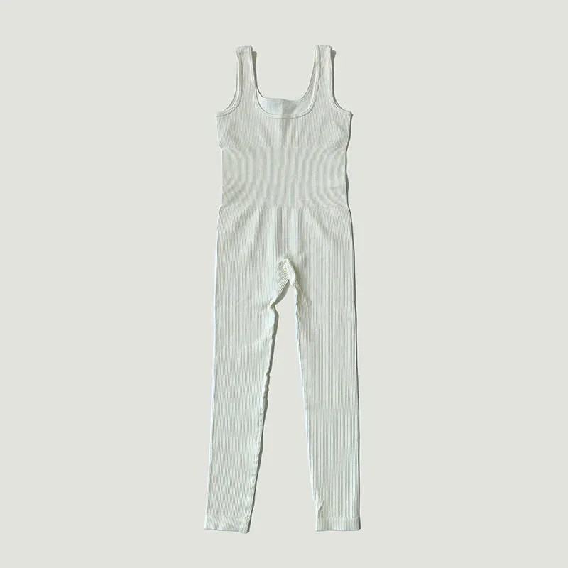 Obsidian Phoenix Seamless Ribbed Fitness Jumpsuit