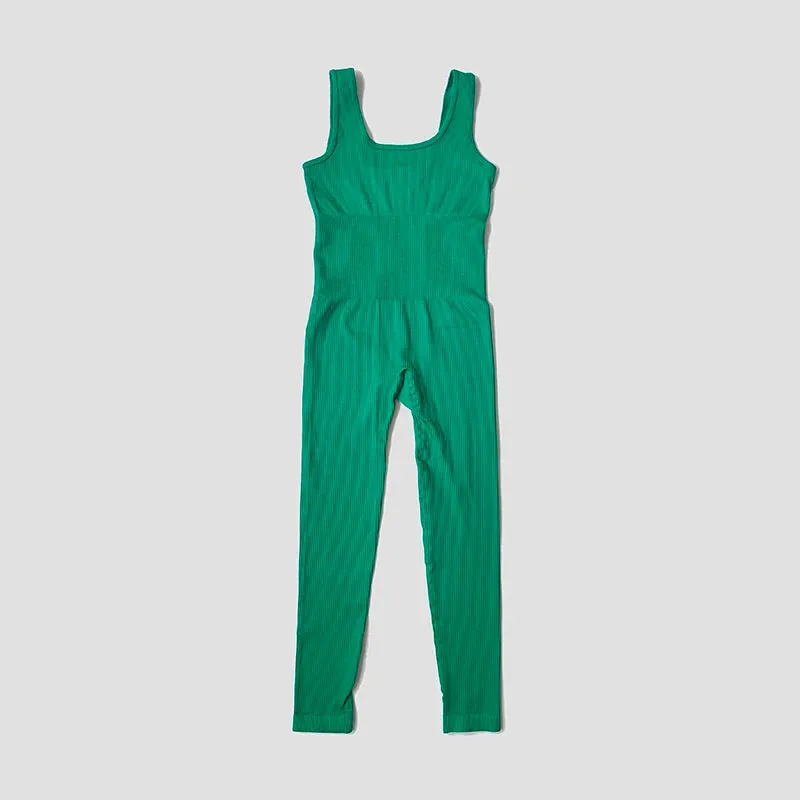 Obsidian Phoenix Seamless Ribbed Fitness Jumpsuit