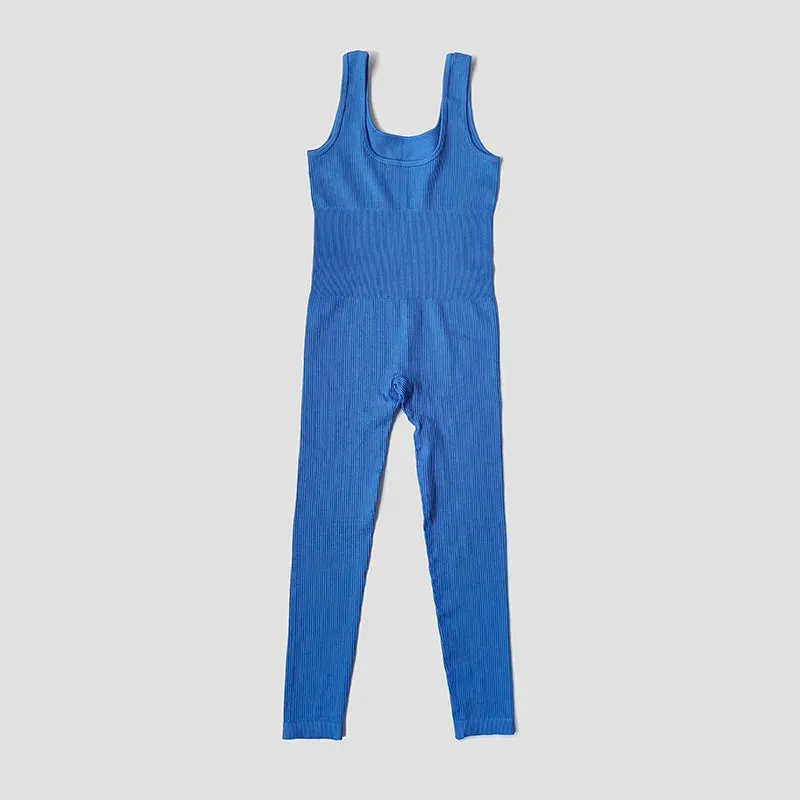 Obsidian Phoenix Seamless Ribbed Fitness Jumpsuit
