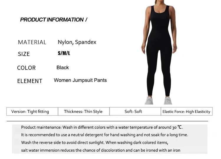 Obsidian Phoenix Seamless Ribbed Fitness Jumpsuit