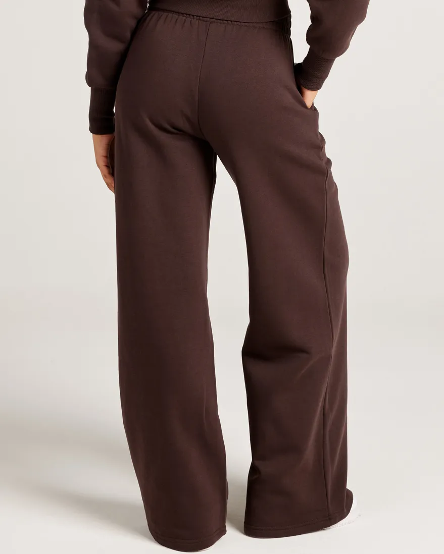 Omni Wide Leg Trackpants - Espresso