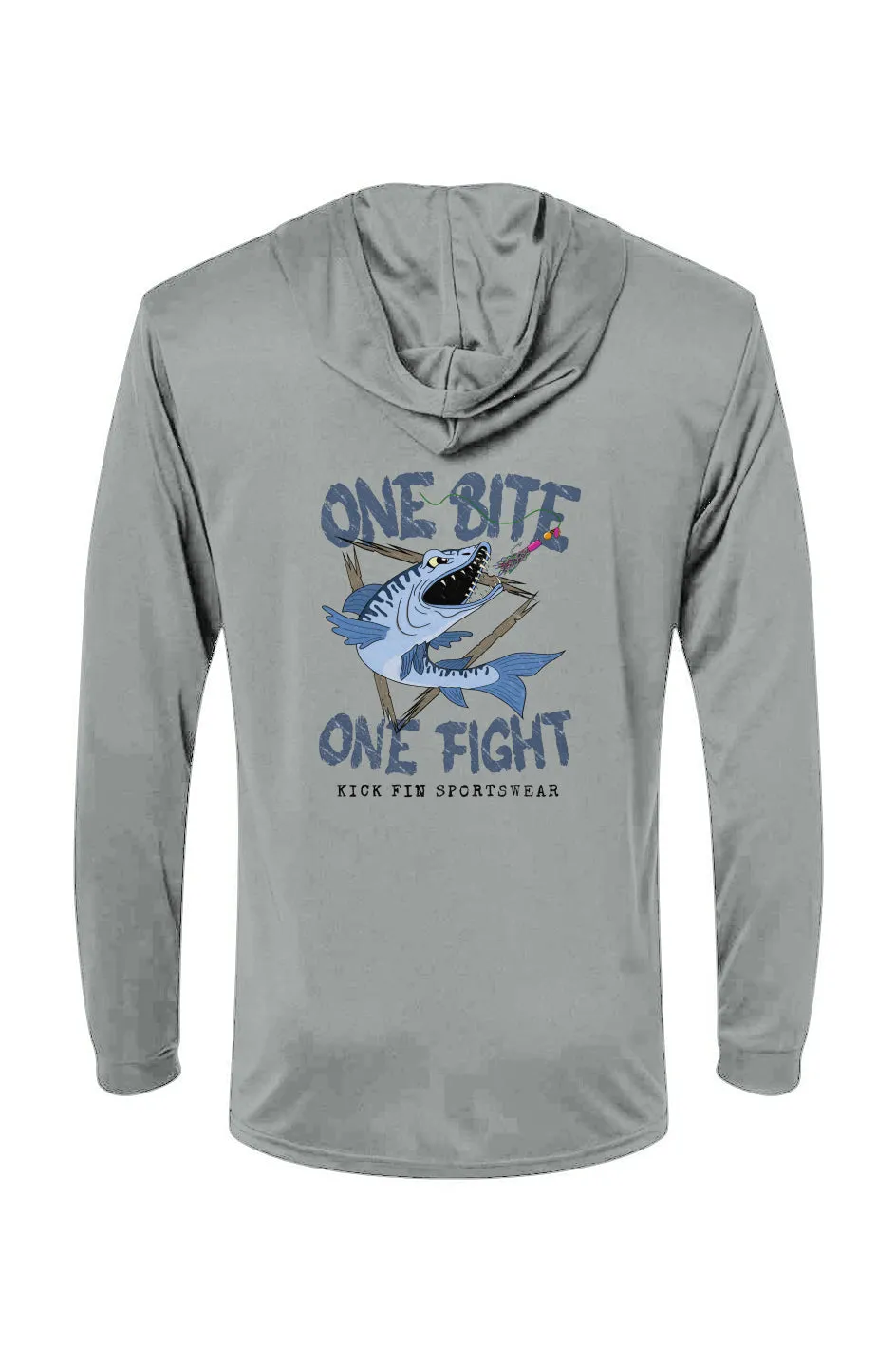 One Bite One Fight - Bahama Hooded LS UPF 50 Tee