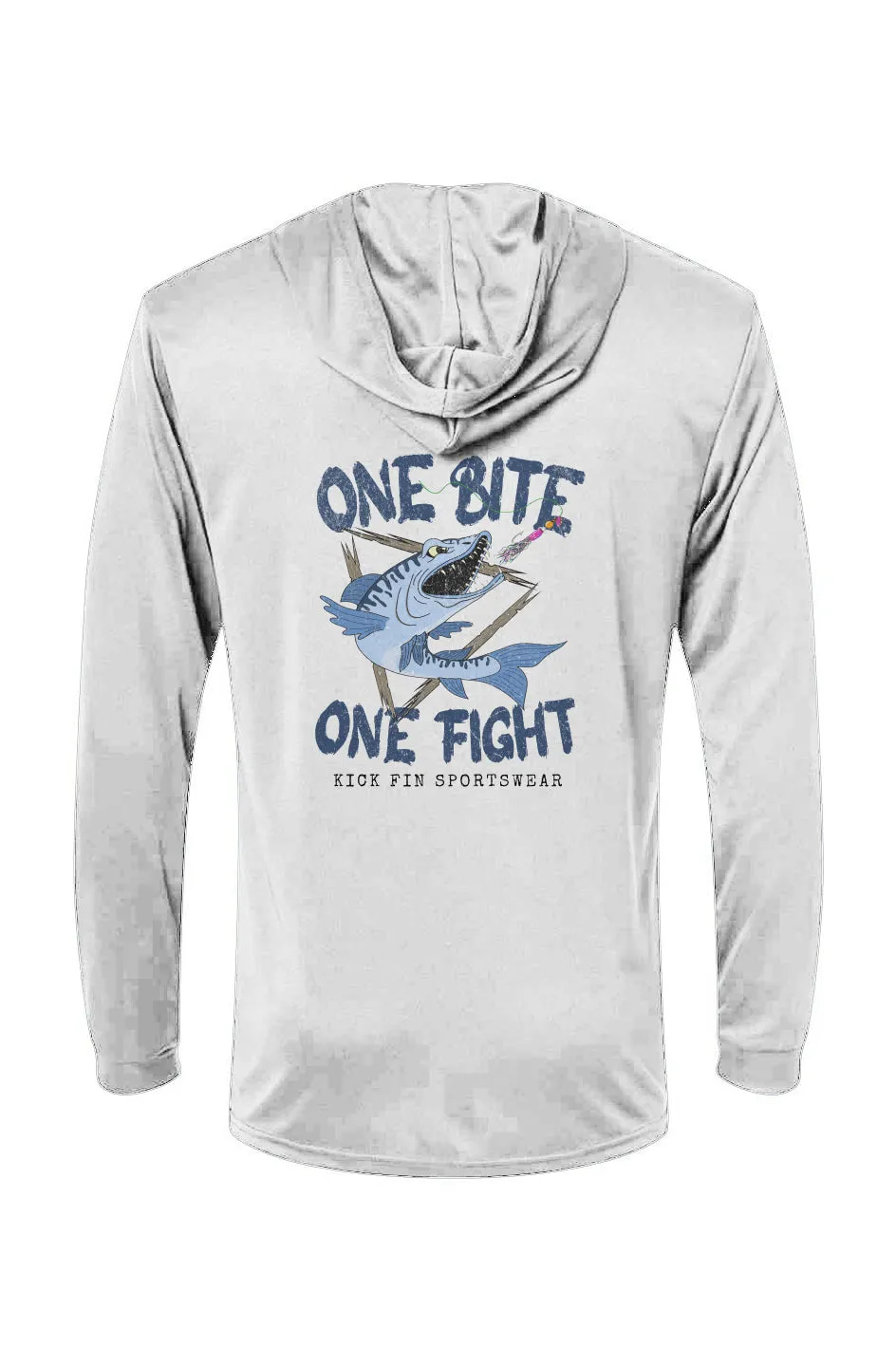 One Bite One Fight - Bahama Hooded LS UPF 50 Tee