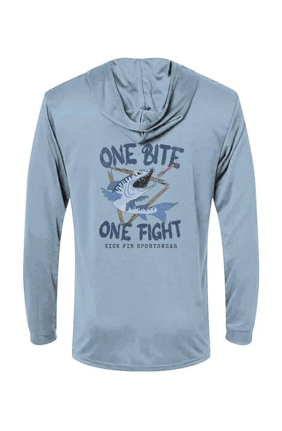 One Bite One Fight - Bahama Hooded LS UPF 50 Tee