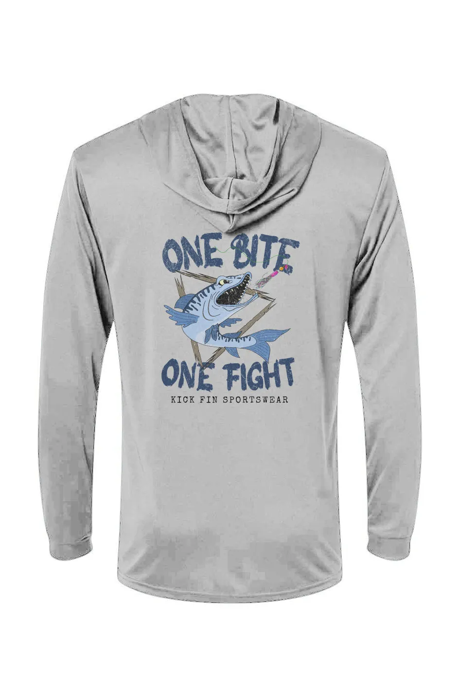 One Bite One Fight - Bahama Hooded LS UPF 50 Tee