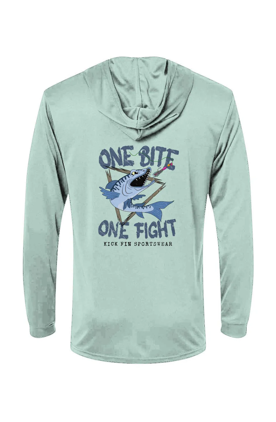 One Bite One Fight - Bahama Hooded LS UPF 50 Tee