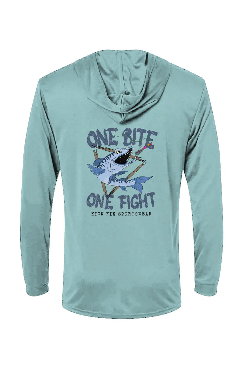One Bite One Fight - Bahama Hooded LS UPF 50 Tee
