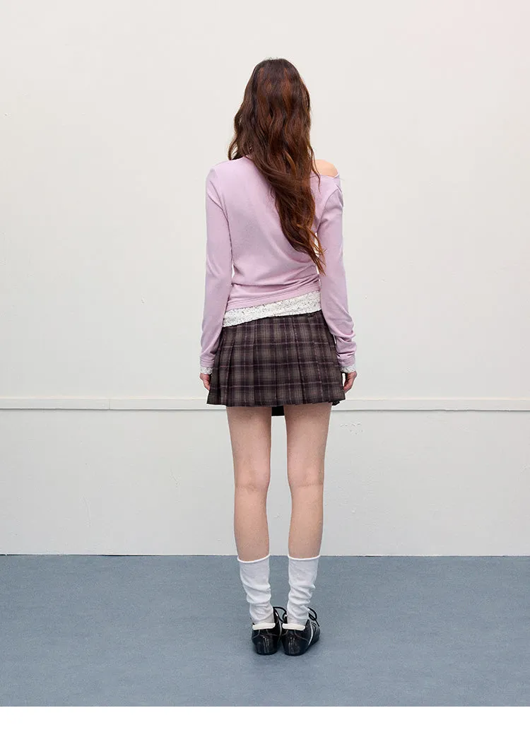 Overlapped Pleat Skirt
