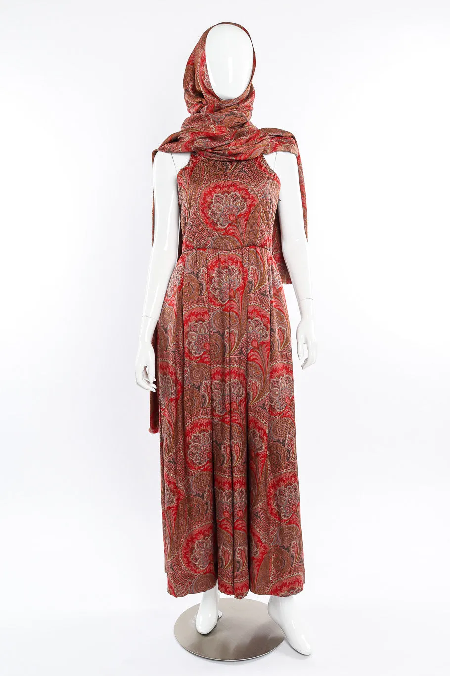 Paisley Halter Jumpsuit & Shawl