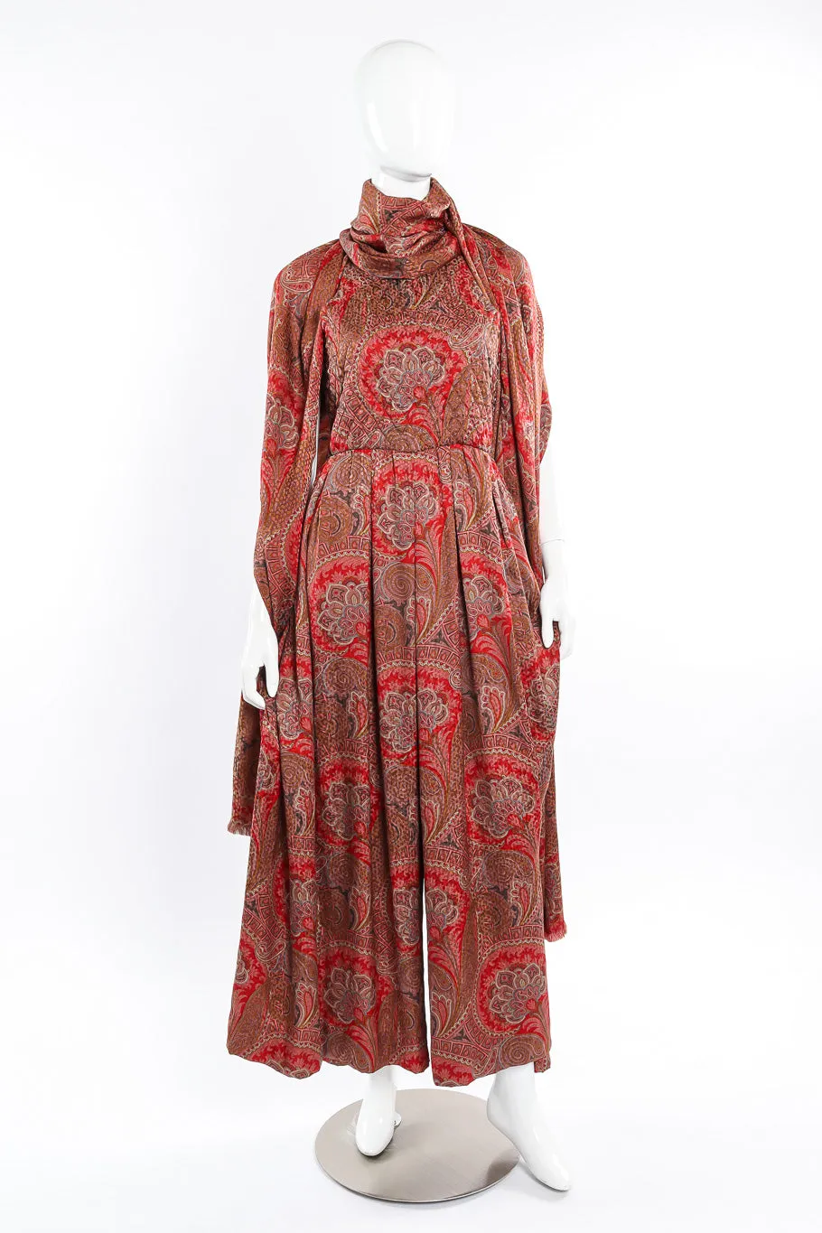 Paisley Halter Jumpsuit & Shawl