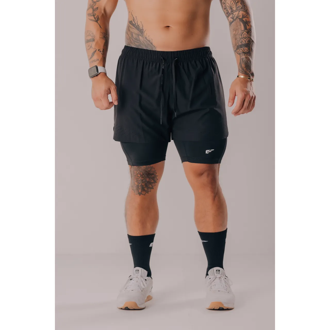 Palmfit Core 2 in 1 Shorts, Black