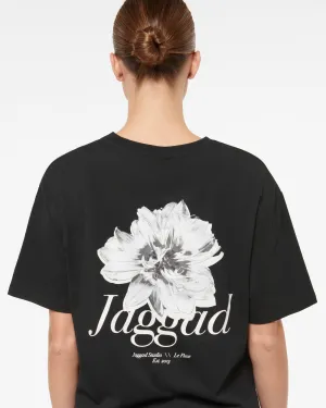 PARK RIDGE OVERSIZED SPLIT HEM TEE BLACK