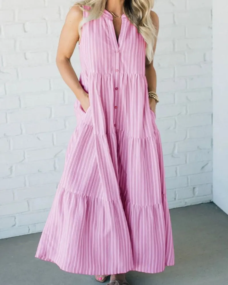 Patricia - Sleeveless striped dresses