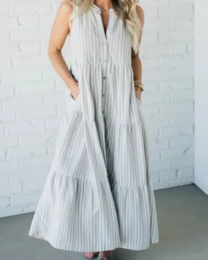 Patricia - Sleeveless striped dresses
