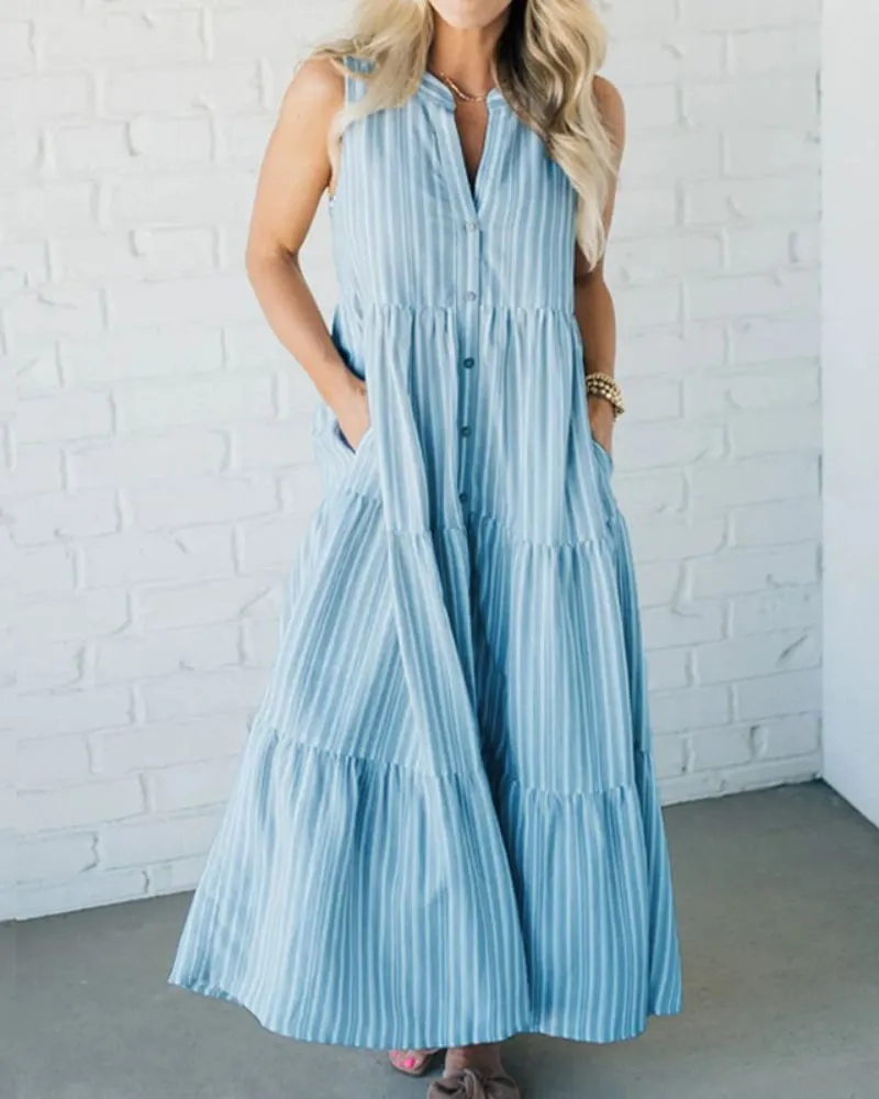 Patricia - Sleeveless striped dresses