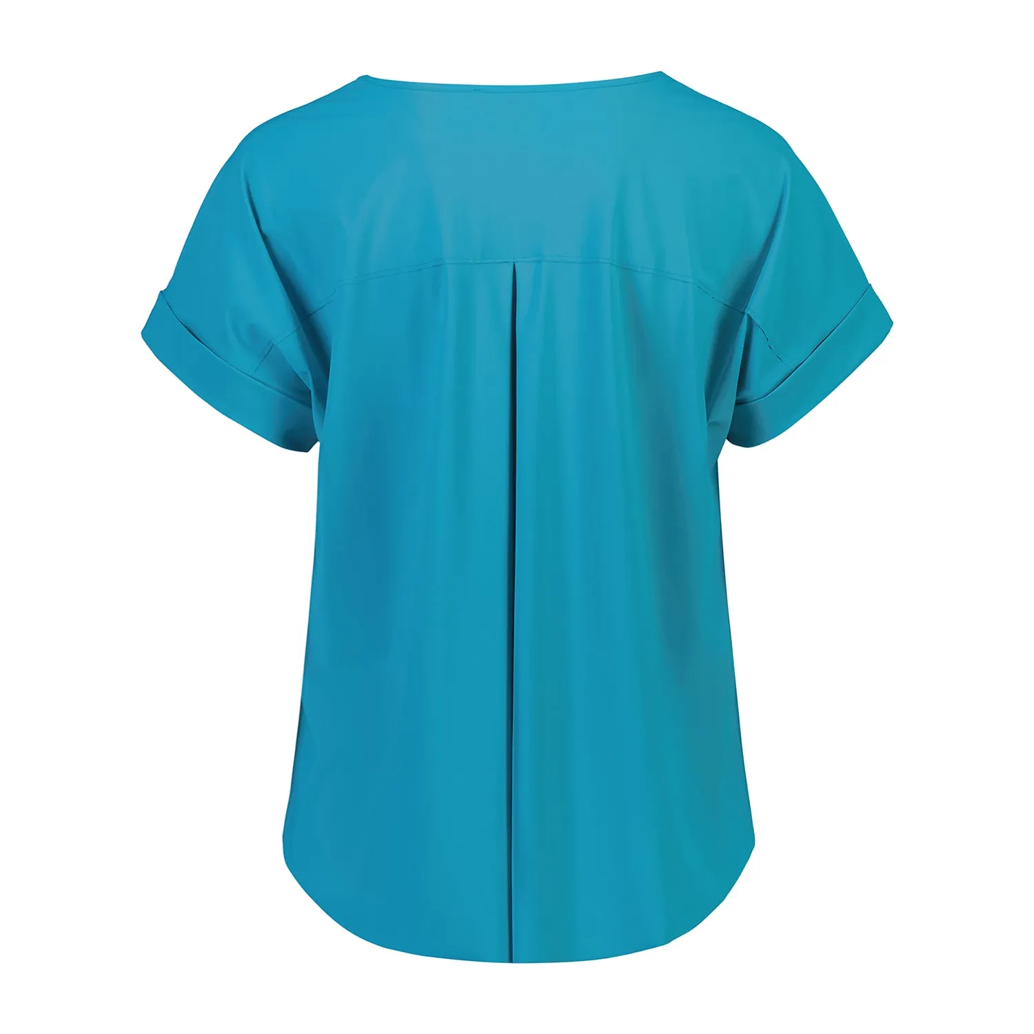 Paula Ryan Stepped Front Cuffed Sleeve Top 8195