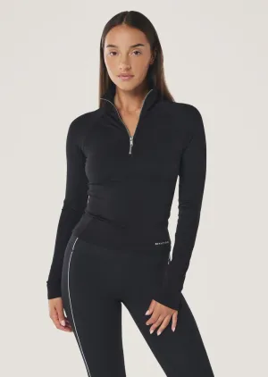 P.E Nation Routine Quarter Zip Long Sleeve - Black