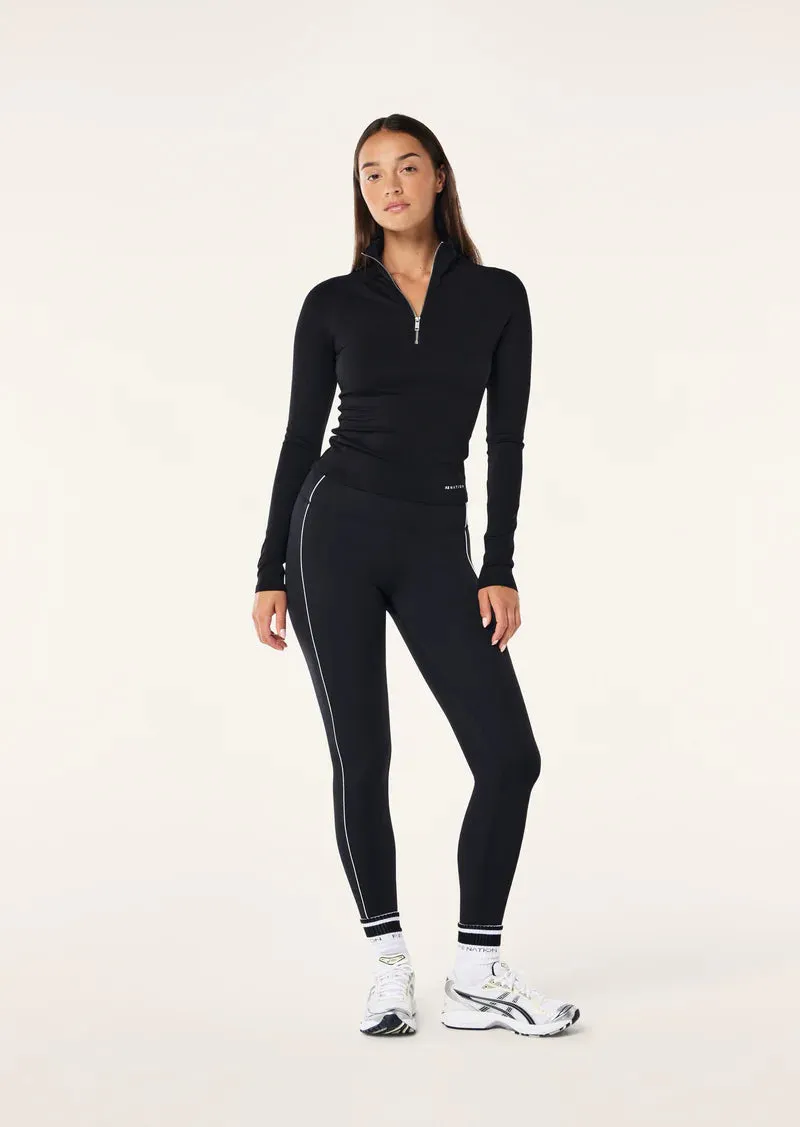 P.E Nation Routine Quarter Zip Long Sleeve - Black