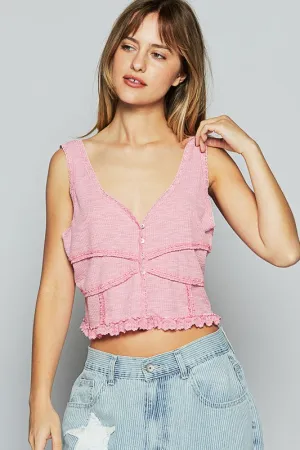 Peach Cropped Tank