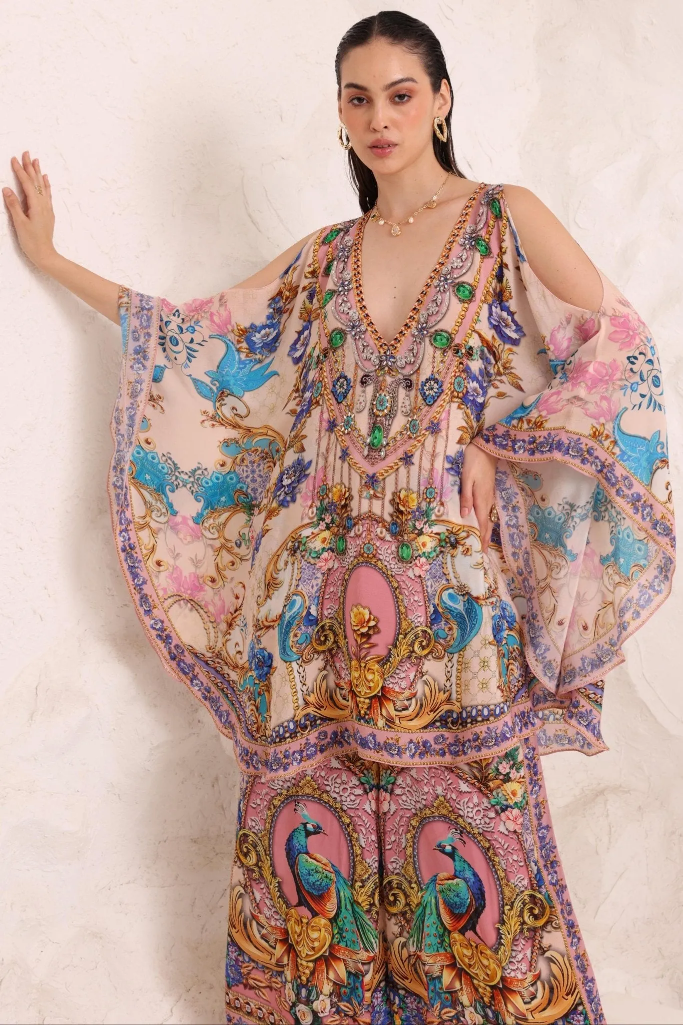 Peacock Dreams Kaftan Dress