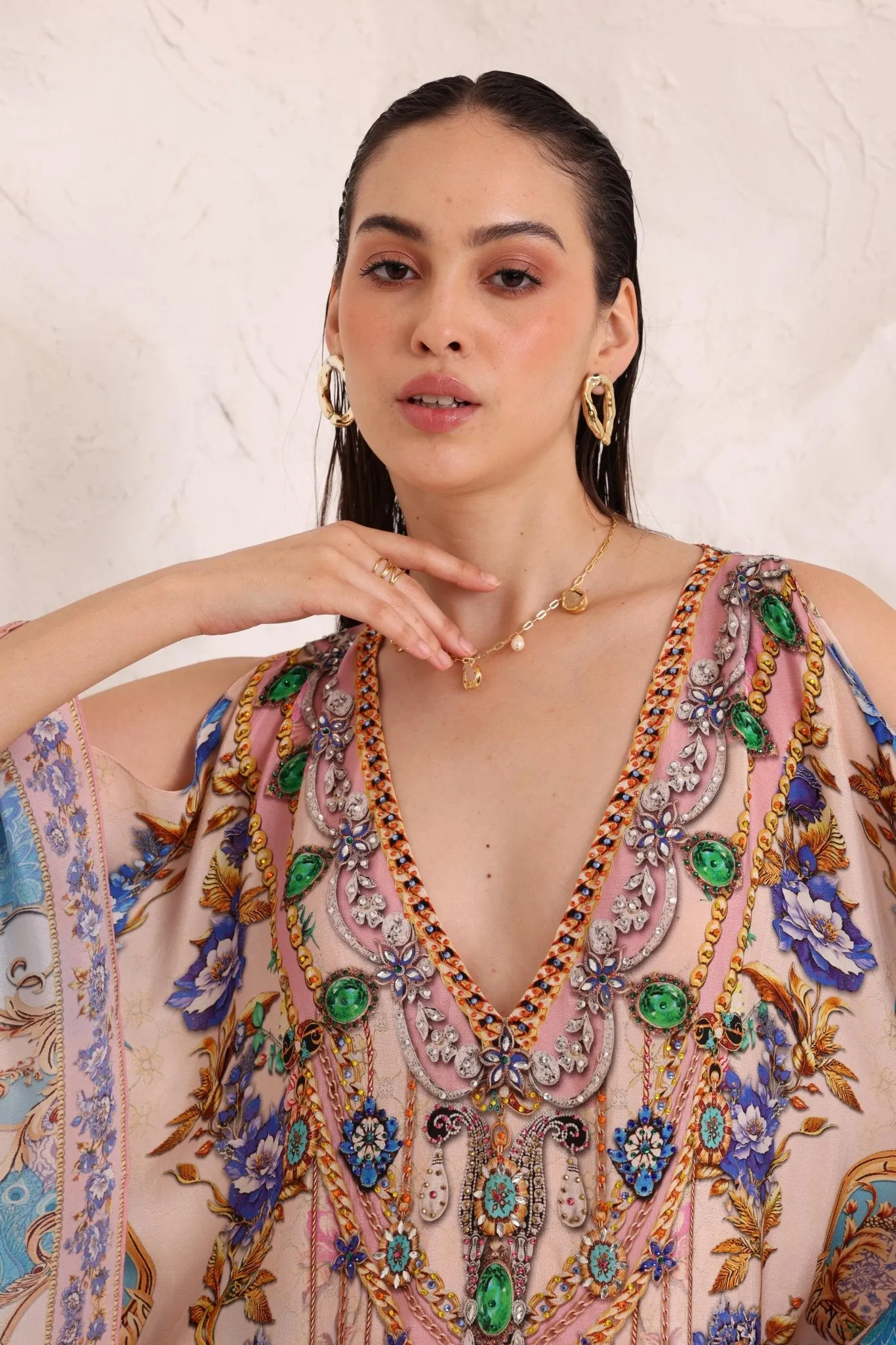 Peacock Dreams Kaftan Dress