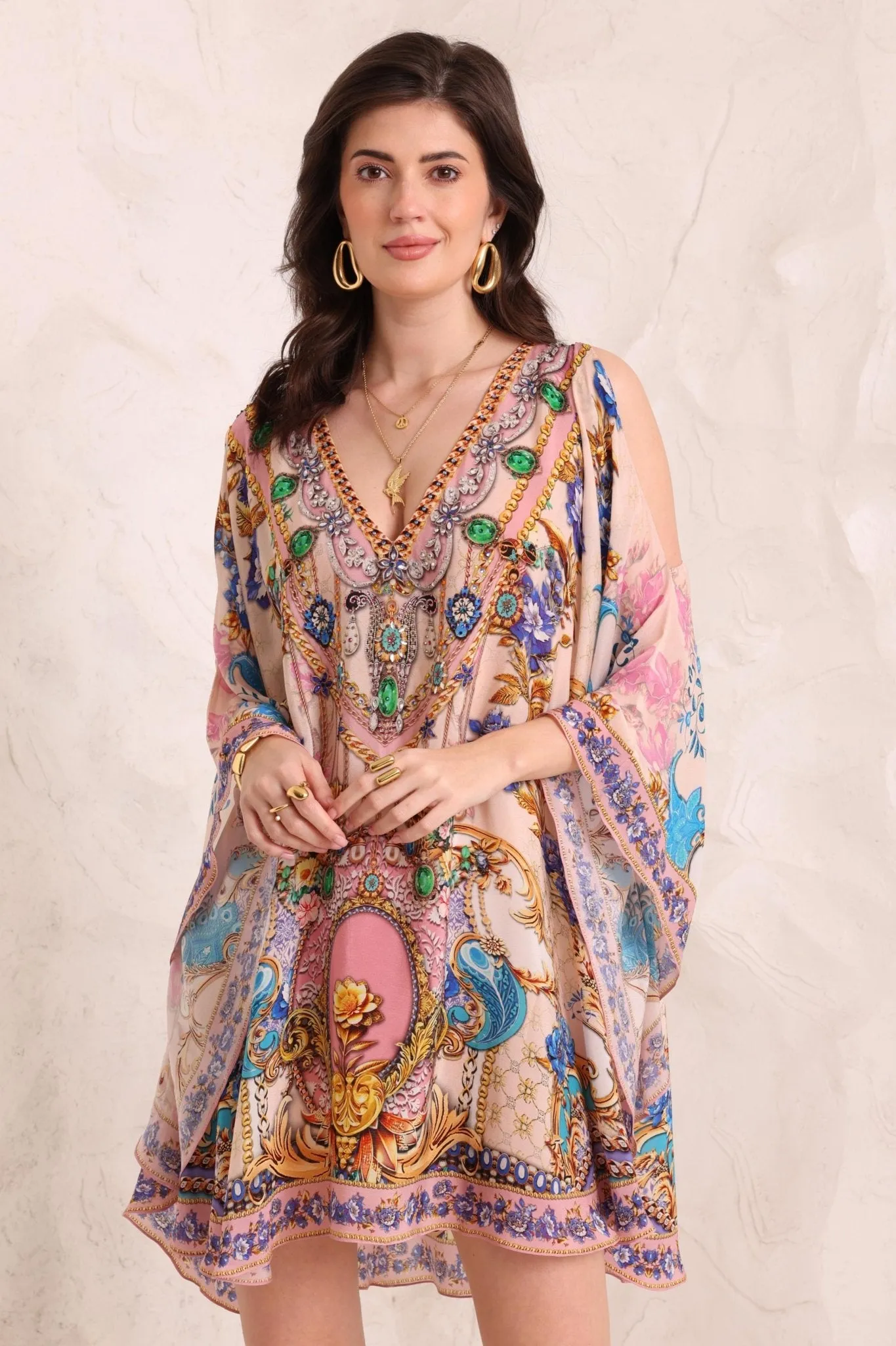 Peacock Dreams Kaftan Dress