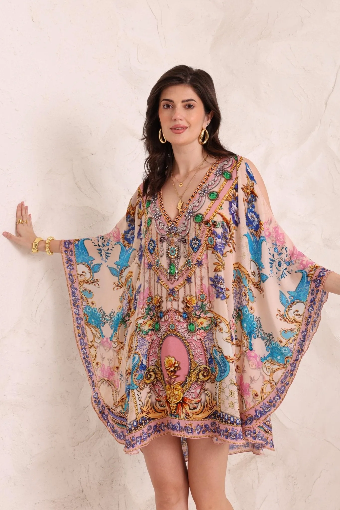 Peacock Dreams Kaftan Dress