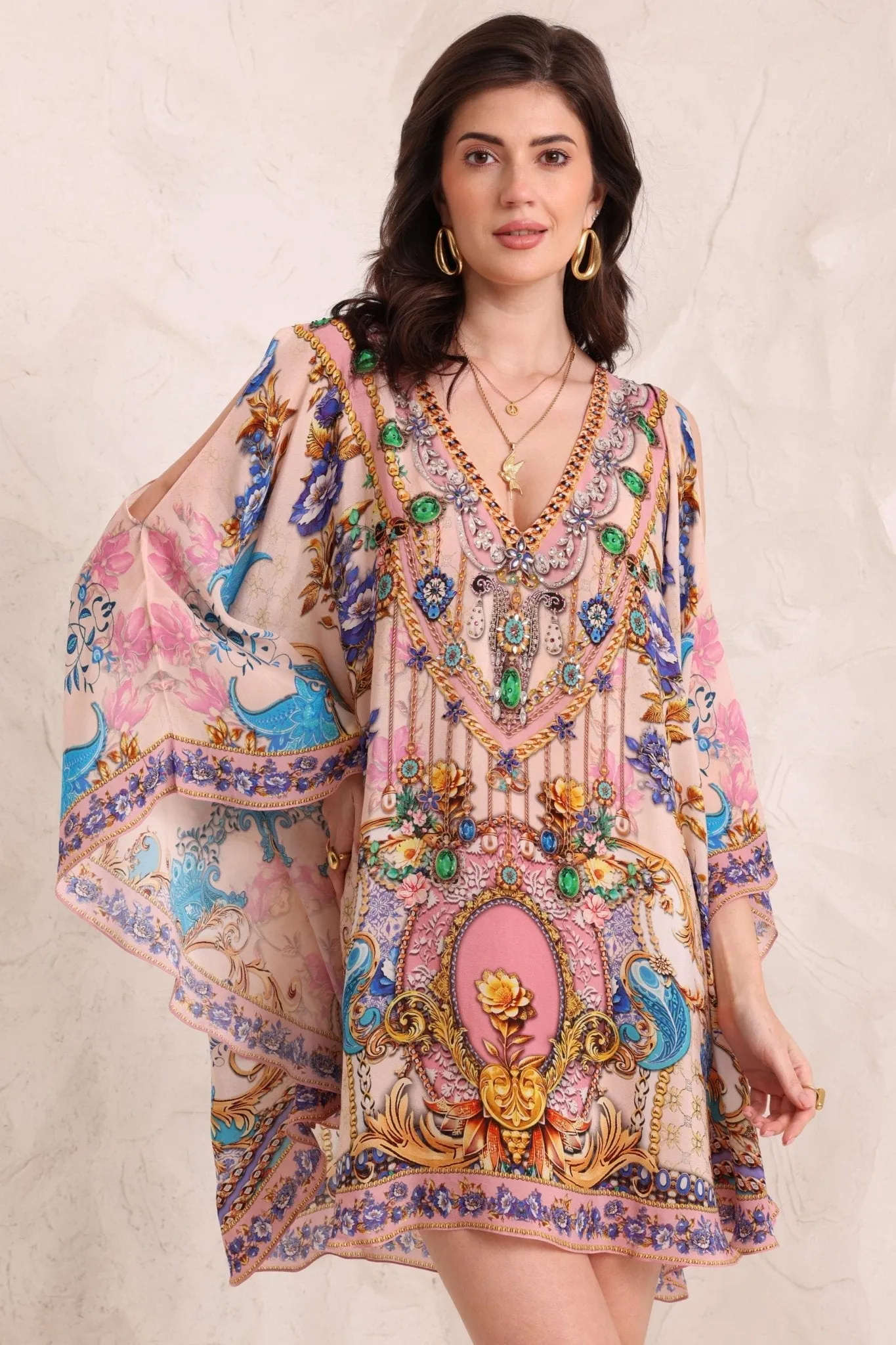 Peacock Dreams Kaftan Dress