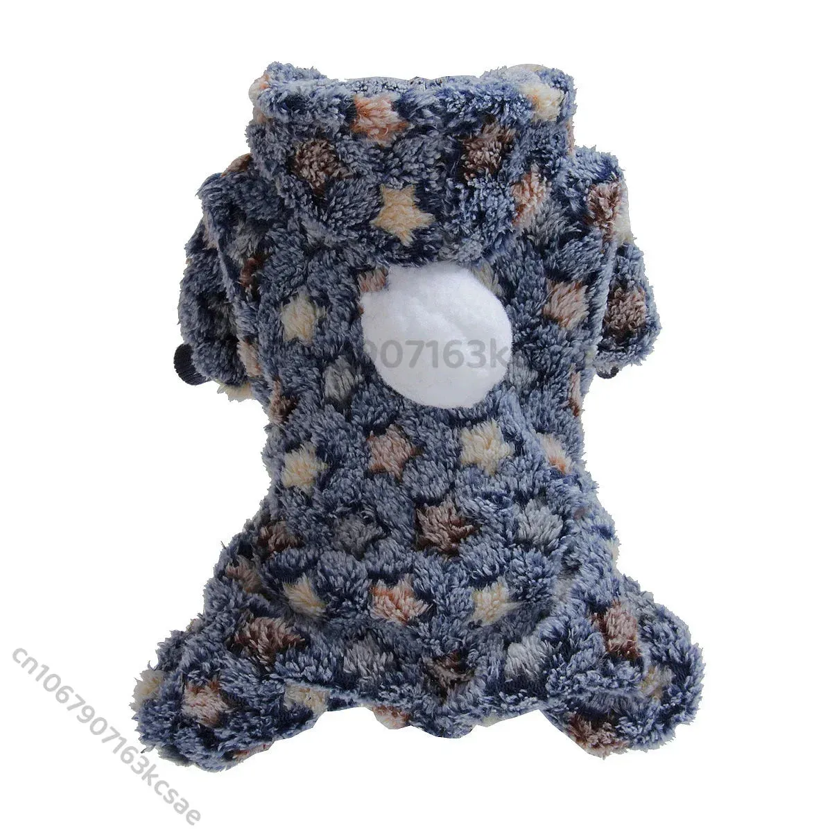 Pet Clothes Flannel Dog Costume Dog Cold Weather Coats Cat Apparel Soft Flannel Doggie Jumpsuit Clothes Pet Four Legged Pajamas