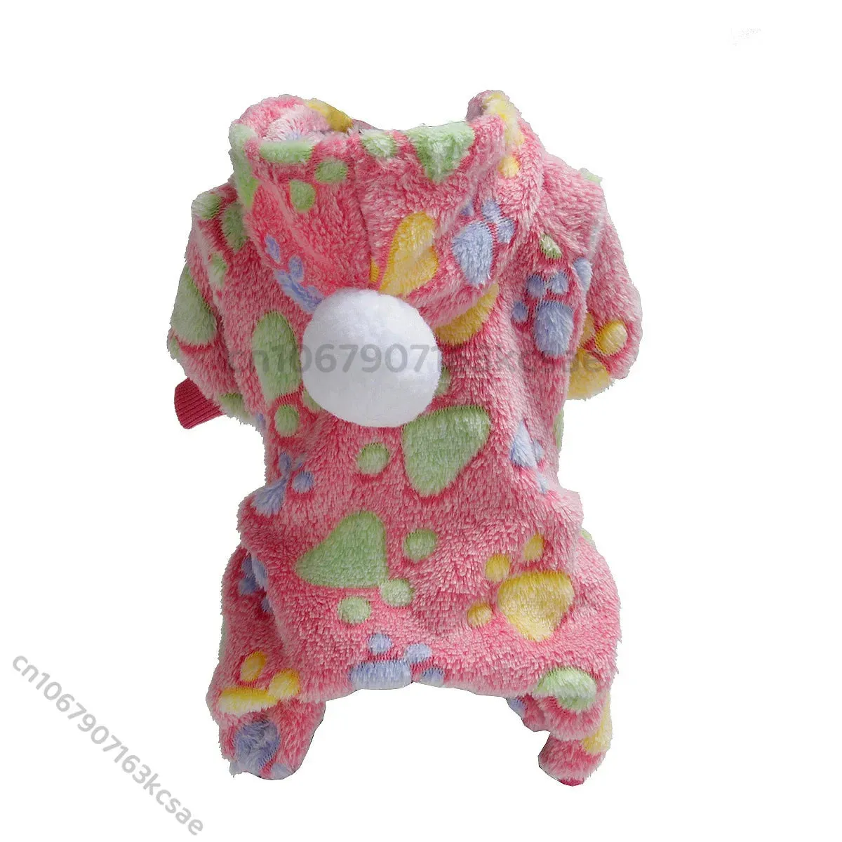 Pet Clothes Flannel Dog Costume Dog Cold Weather Coats Cat Apparel Soft Flannel Doggie Jumpsuit Clothes Pet Four Legged Pajamas