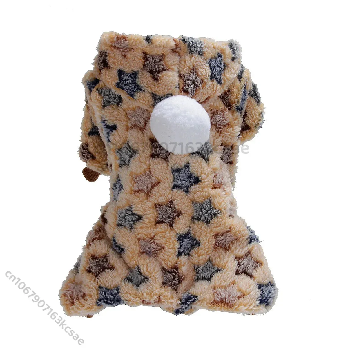 Pet Clothes Flannel Dog Costume Dog Cold Weather Coats Cat Apparel Soft Flannel Doggie Jumpsuit Clothes Pet Four Legged Pajamas