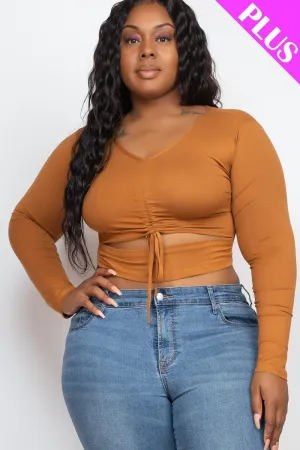 Plus Size Cutout Crop Top
