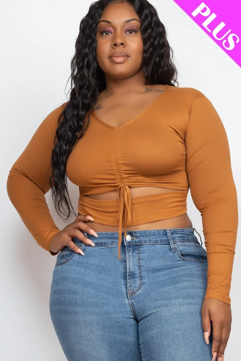 Plus Size Cutout Crop Top