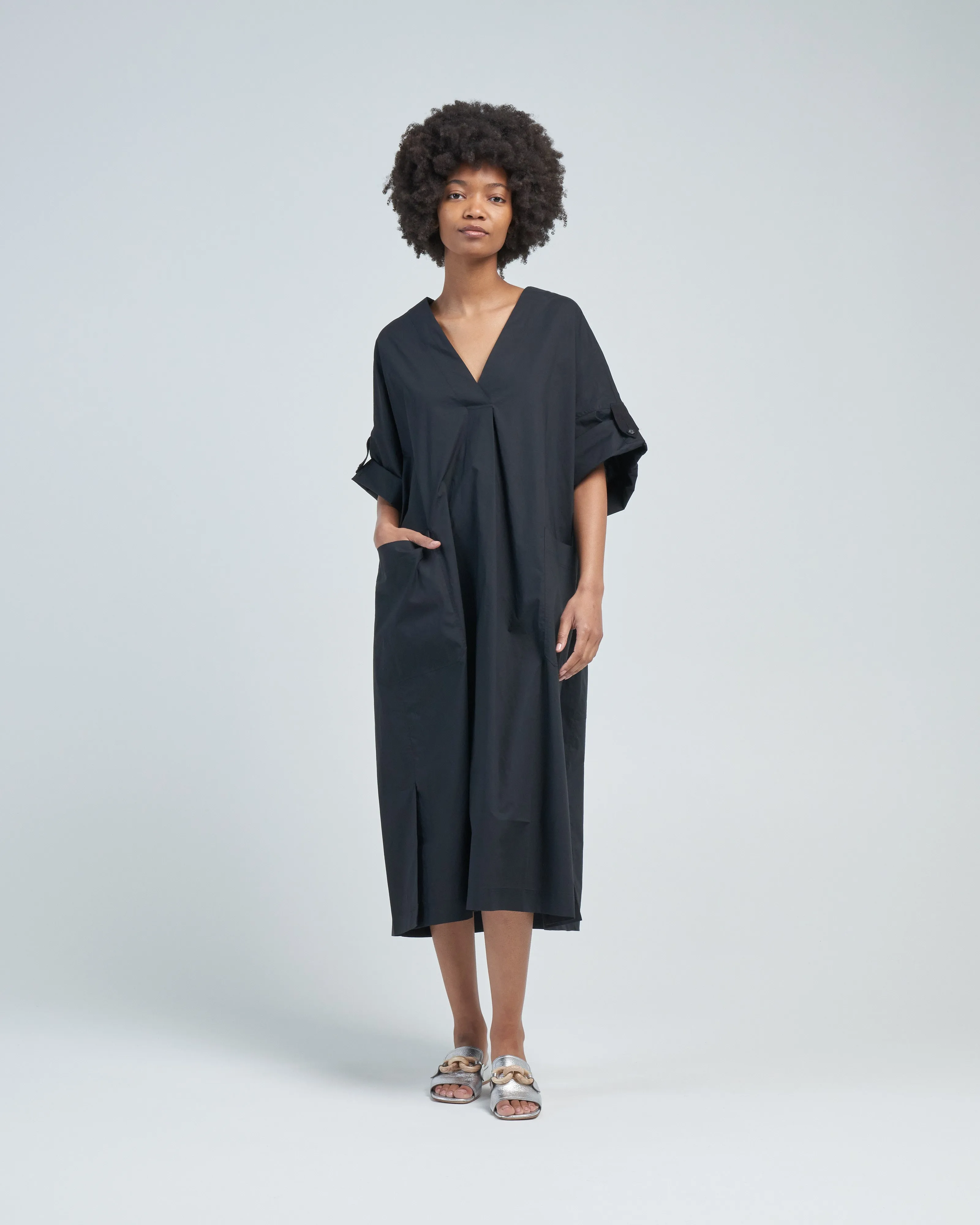 poplin oversized tee dress