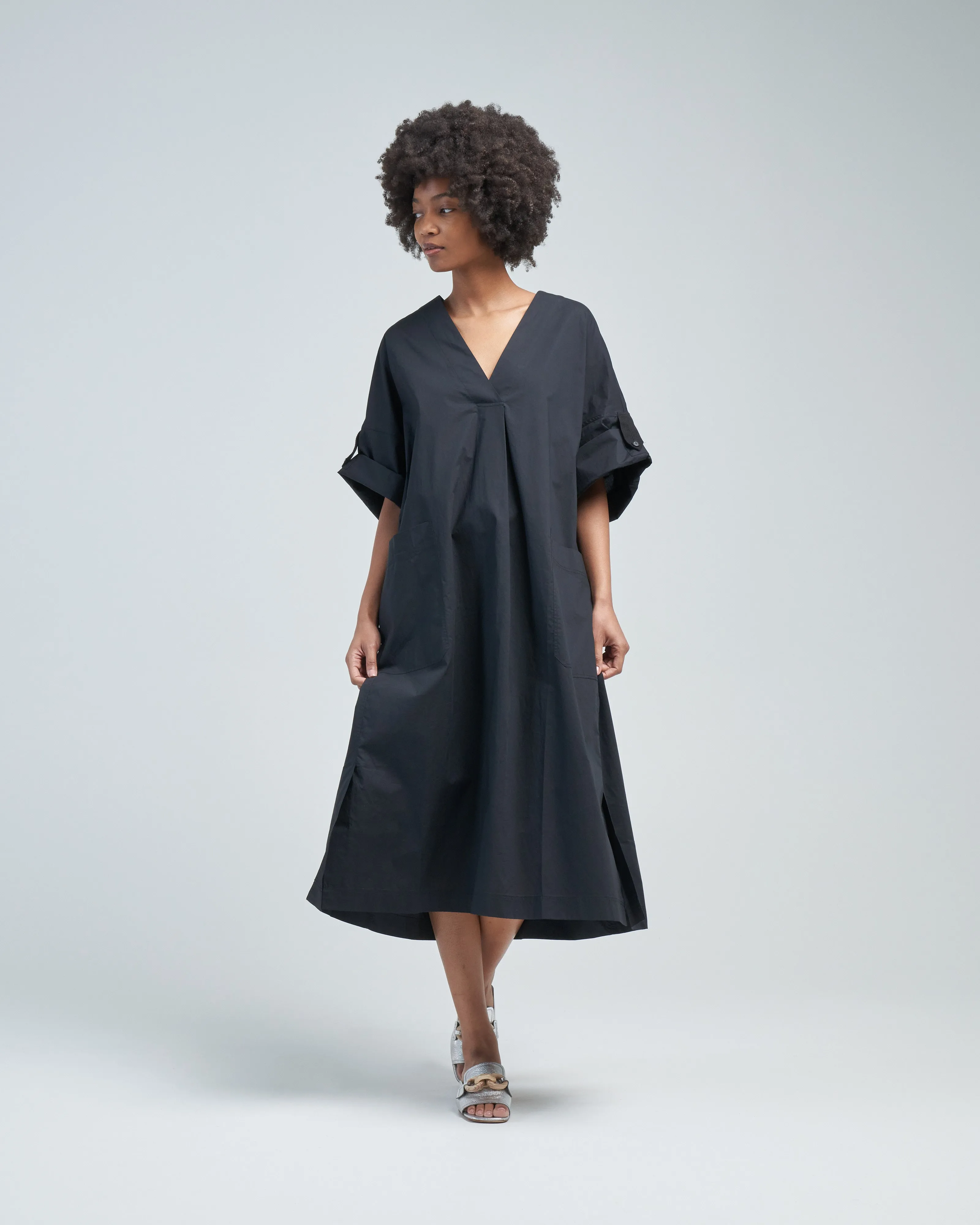 poplin oversized tee dress