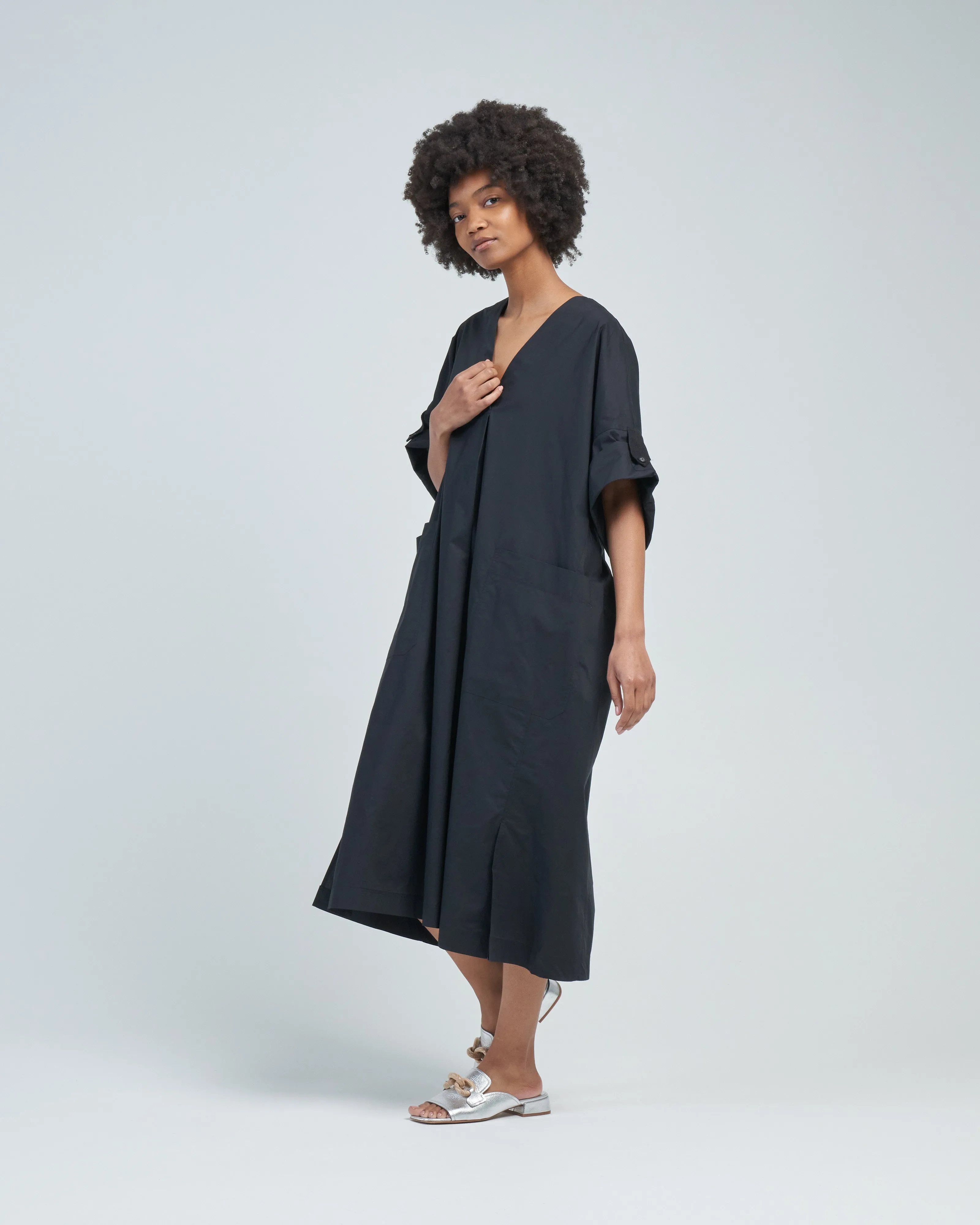 poplin oversized tee dress