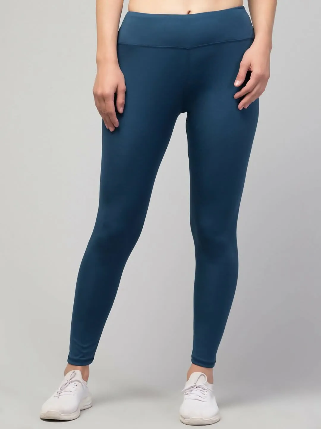 Premium High GSM Activewear Solid Yoga Pants for Women & Girls (TEAL)