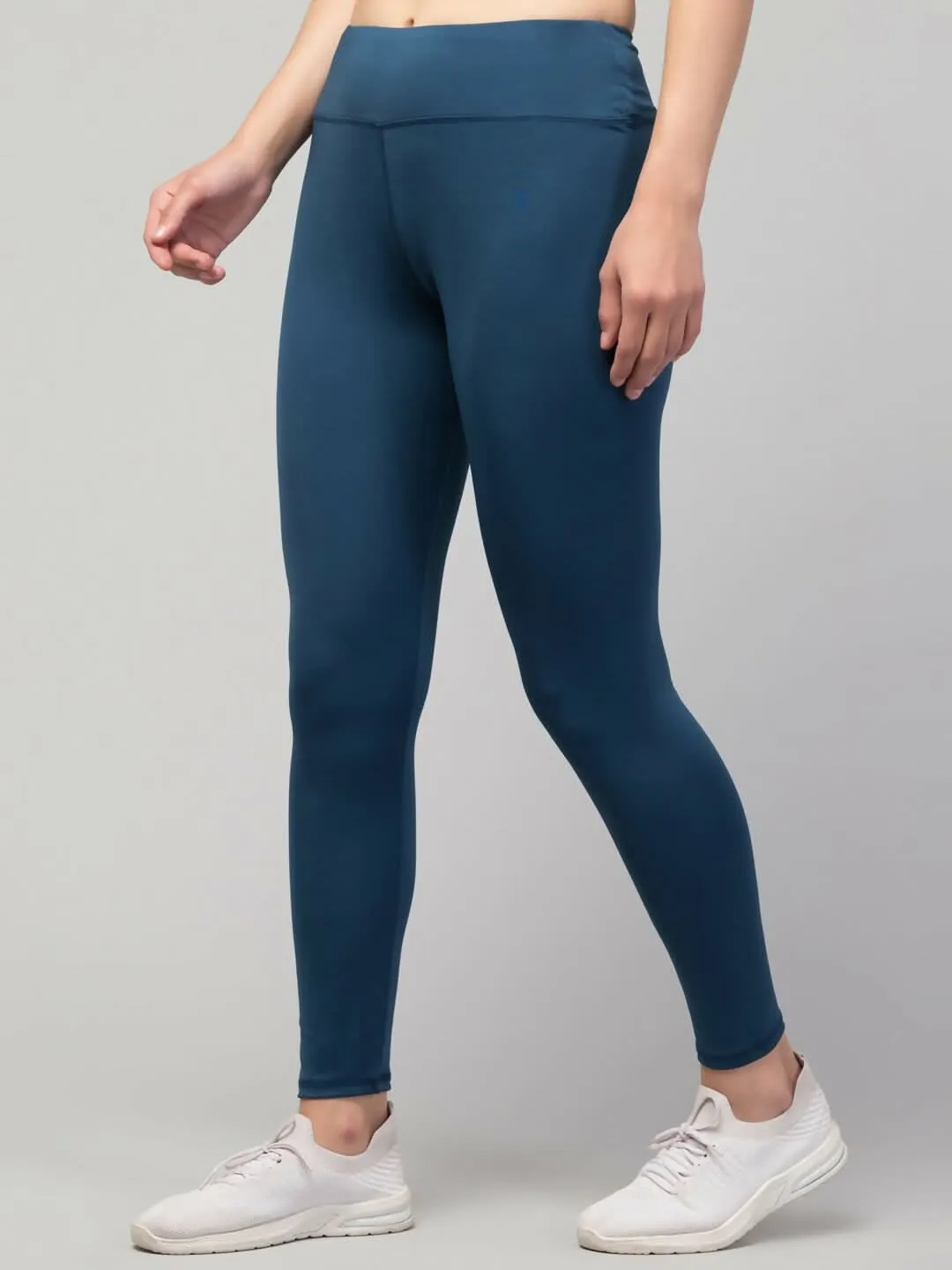 Premium High GSM Activewear Solid Yoga Pants for Women & Girls (TEAL)