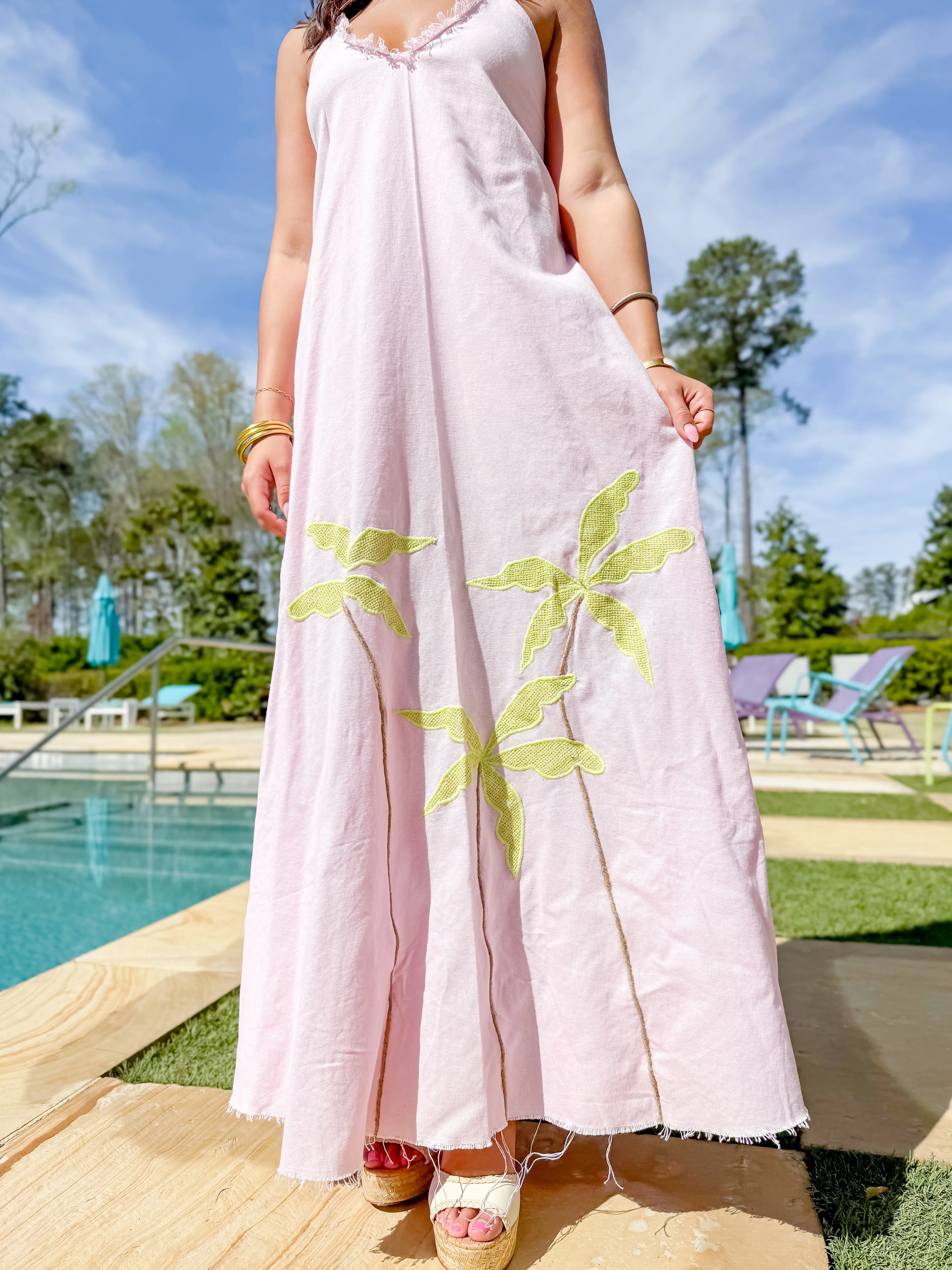 Pretty in Palms Maxi Dress