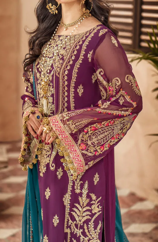 Purple Heavily Embellished Pakistani Kameez Trousers Wedding Dress