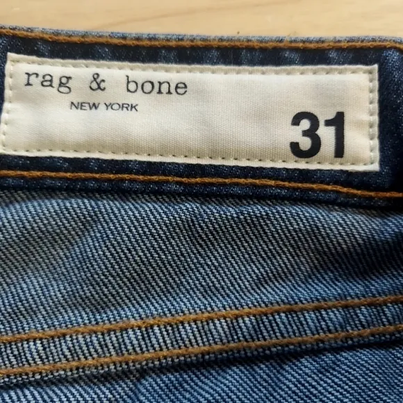 Rag &amp; Bone Womens Shorts Size 31 Dre Low Rise Denim Frayed Hem Button Fly New