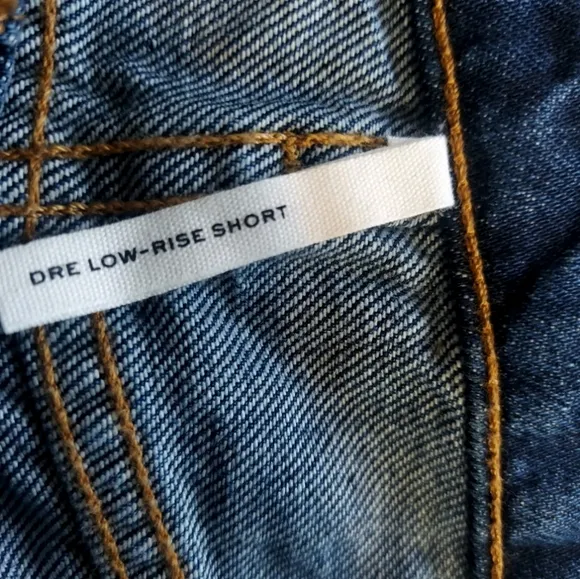Rag &amp; Bone Womens Shorts Size 31 Dre Low Rise Denim Frayed Hem Button Fly New