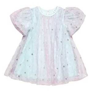 Rainbow Flower Tulle Party Dress