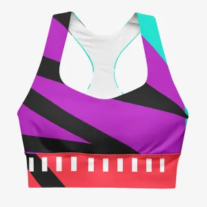 Recycled High Impact Sports Bra "Surrealist 2" Purple/Red/Black