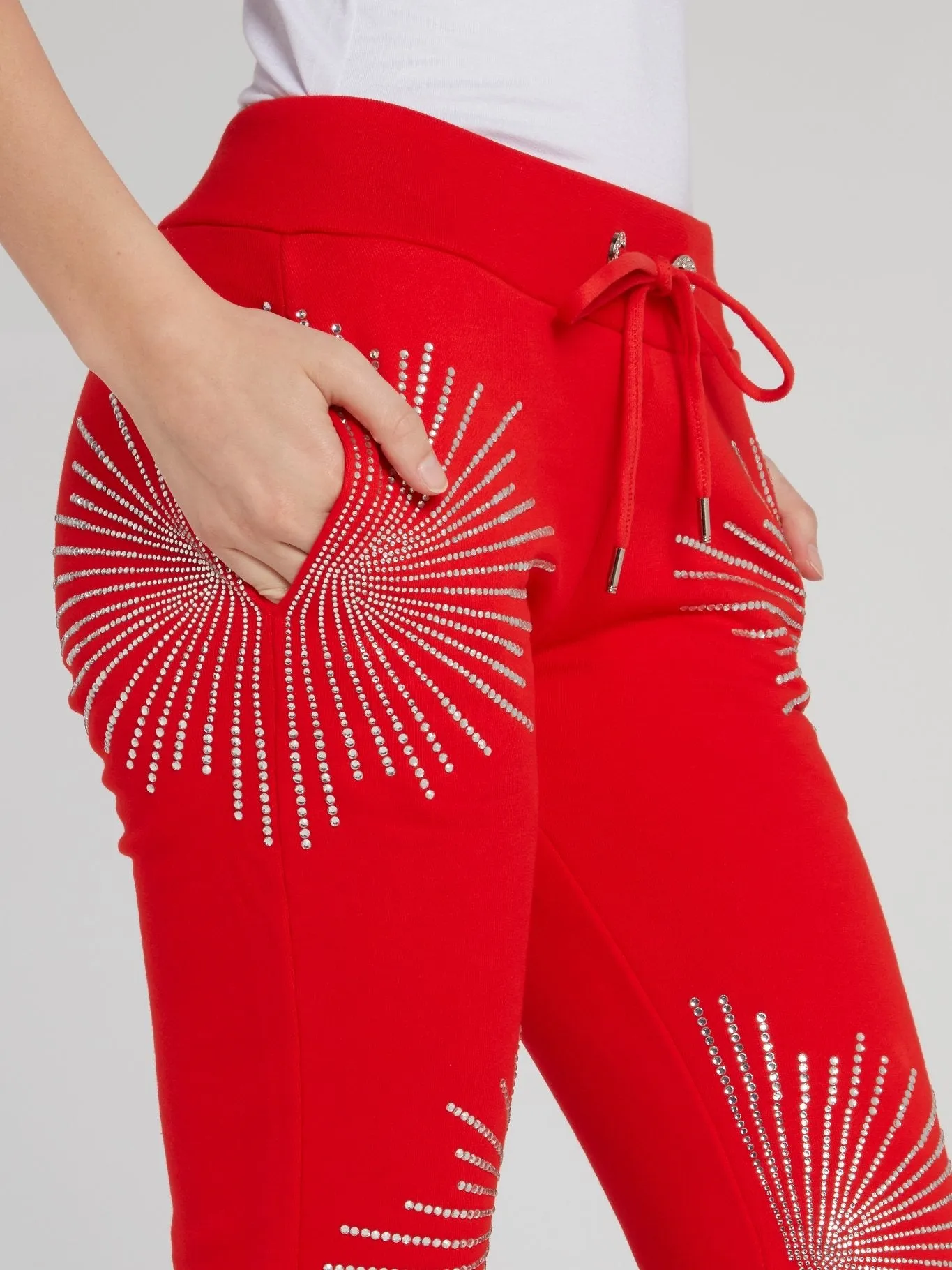 Red Studded Active Trousers