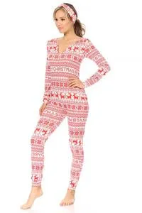 Reindeer & Snowflake Christmas PJ Onesie