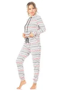 Reindeer and Christmas tree hoodie pajama set